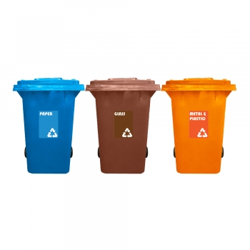 360L|M3| Recycle Mobile Garbage Bin 3-in-1